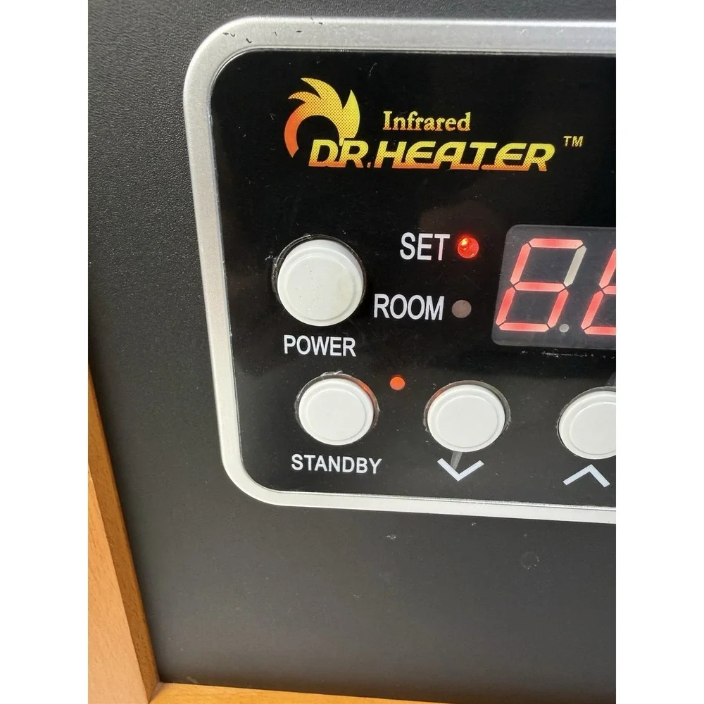 Portable Space Heater 1500-Watt Infrared Floor Mount with Dual Heating System